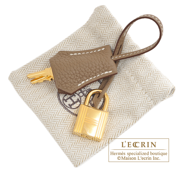 HERMES Togo Birkin 25 Etoupe 223987