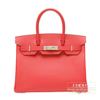 Hermes　Birkin bag 30　Bougainvillier　Epsom leather　Silver hardware