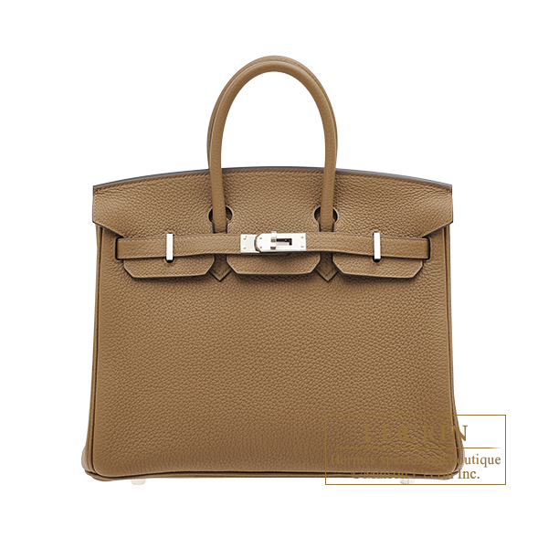 Hermes　Birkin bag 25　Alezan　Togo leather　Silver hardware