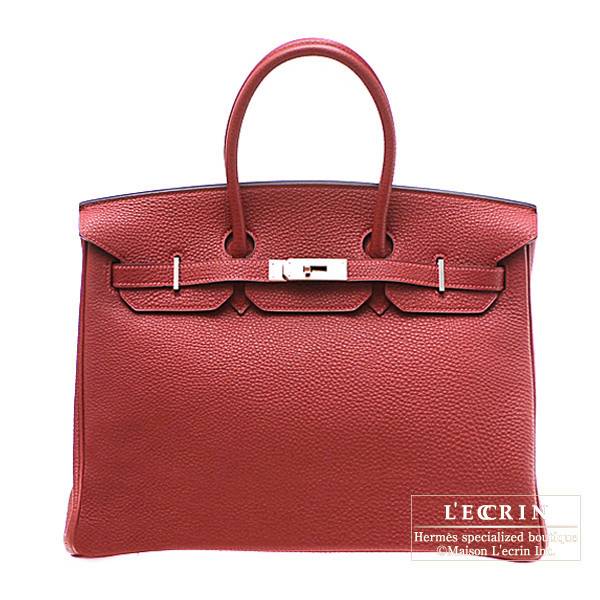 Hermes Birkin 35 cm Handbag in Red Togo Leather
