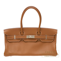 Hermes　JPG Shoulder　Birkin bag　Gold　Clemence leather　Silver hardware