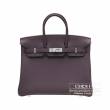 Hermes　Birkin bag 25　Raisin　Togo leather　Silver hardware