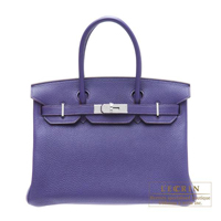 Hermes　Birkin bag 30　Iris　Togo leather　Silver hardware