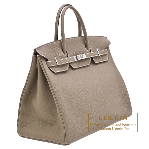 Hermes Birkin 40 HAC Gris Clair Todoo Feutre / Etoupe Bag – Mightychic