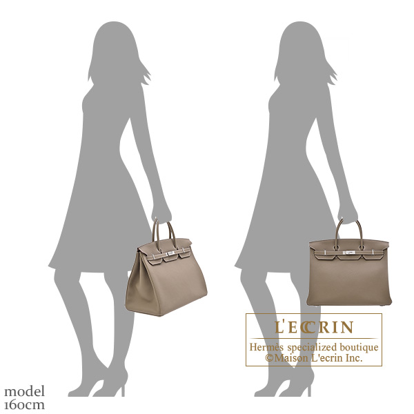 Hermes Birkin bag 40 Etoupe grey Togo leather Silver hardware L