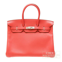 Hermes　Birkin bag 35　Bougainvillier　Clemence leather　Silver hardware