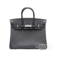 Hermes　Birkin bag 25　Graphite　Epsom leather　Silver hardware