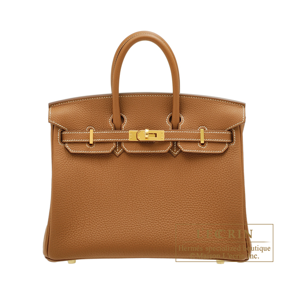 Hermes　Birkin bag 25　Gold　Togo leather　Gold hardware