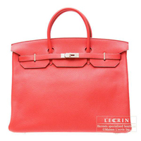 Hermes　Birkin bag 40　Bougainvillier　Clemence leather　Silver hardware