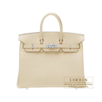 Hermes　Birkin bag 25　Parchemin　Epsom leather　Silver hardware