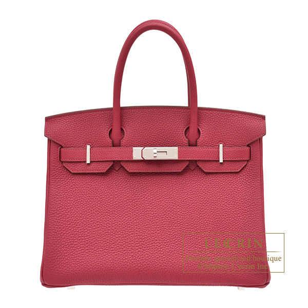 Hermes　Birkin bag 30　Ruby　Togo leather　Silver hardware