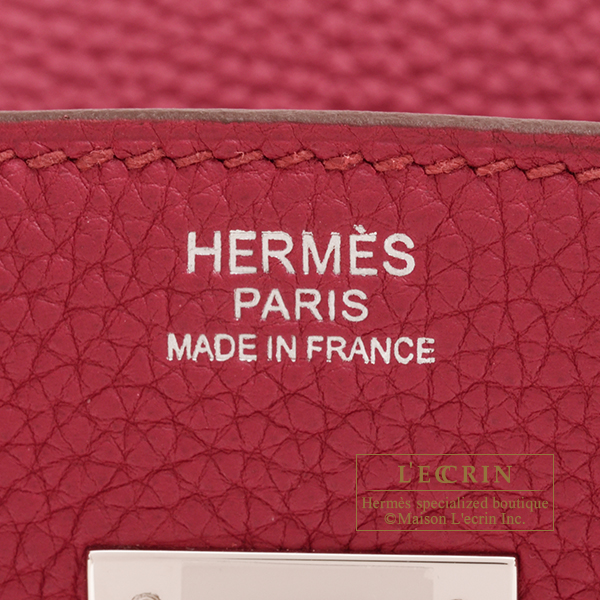 Hermes Birkin Size 25 Ruby Togo Leather
