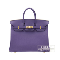 Hermes　Birkin bag 25　Iris　Epsom leather　Gold hardware