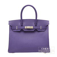 Hermes　Birkin bag 30　Iris　Epsom leather　Silver hardware