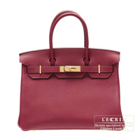 Hermes　Birkin bag 30　Ruby　Togo leather　Gold hardware