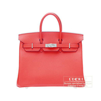 Hermes　Birkin bag 25　Bougainvillier　Epsom leather　Silver hardware