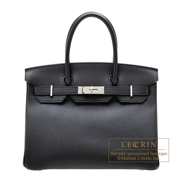 Hermes　Birkin bag 30　Black　Epsom leather　Silver hardware