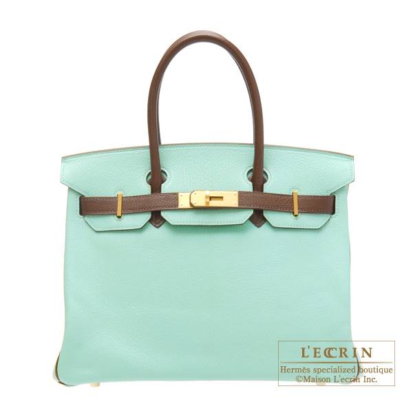 Hermes Kelly bag mini Sellier Blue brume Chevre myzore goatskin Gold  hardware