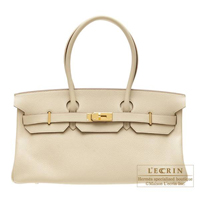 Hermes　JPG Shoulder　Birkin bag　Parchemin　Clemence leather　Gold hardware