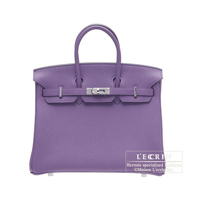 Hermes　Birkin bag 25　Iris　Togo leather　Silver hardware