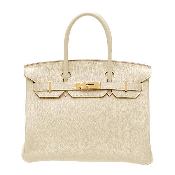 Hermes Birkin bag 30 Parchemin Togo leather Gold hardware