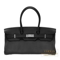 Hermes　JPG Shoulder　Birkin bag　Black　Clemence leather　Silver hardware