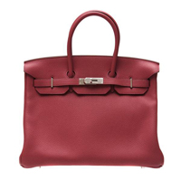 Hermes　Birkin bag 35　Ruby　Togo leather　Silver hardware