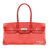 Hermes　JPG Shoulder　Birkin bag　Bougainvillier　Clemence leather　Silver hardware