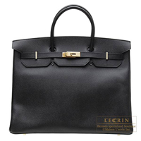 Hermes　Birkin bag 40　Black　Epsom leather　Gold hardware