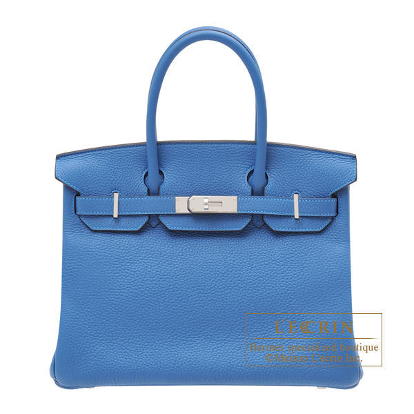 Hermes　Birkin bag 30　Mykonos　Clemence leather　Silver hardware