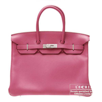 Hermes　Birkin bag 35　Tosca　Clemence leather　Silver hardware