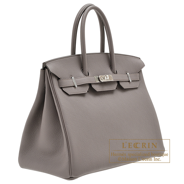 Hermes Evelyne Bag 18cm Mini TPM Etain Clemence Palladium Hardware