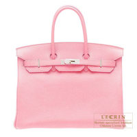 Hermes　Birkin bag 35　Pink　Togo leather　Silver hardware
