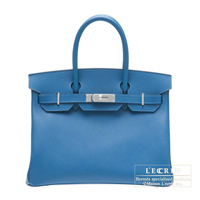 Hermes　Birkin bag 30　Mykonos　Epsom leather　Silver hardware