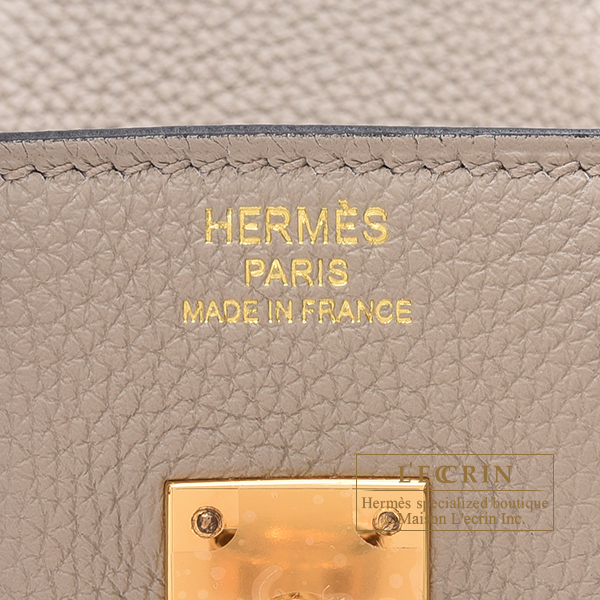 Hermes Birkin 25 Gris Tourterelle Togo Gold Hardware #D - Vendome Monte  Carlo