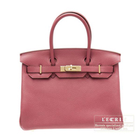 Hermes　Birkin bag 30　Bois de rose　Clemence leather　Gold hardware