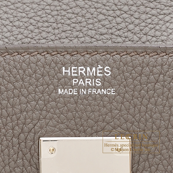 Hermes Birkin 30 Etain Togo Gold Hardware