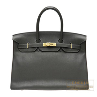 Hermes　Birkin bag 35　Graphite　Clemence leather　Gold hardware