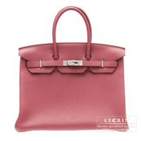 Hermes　Birkin bag 35　Bois de rose　Clemence leather　Silver hardware