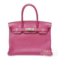 Hermes　Birkin bag 30　Tosca　Clemence leather　Silver hardware