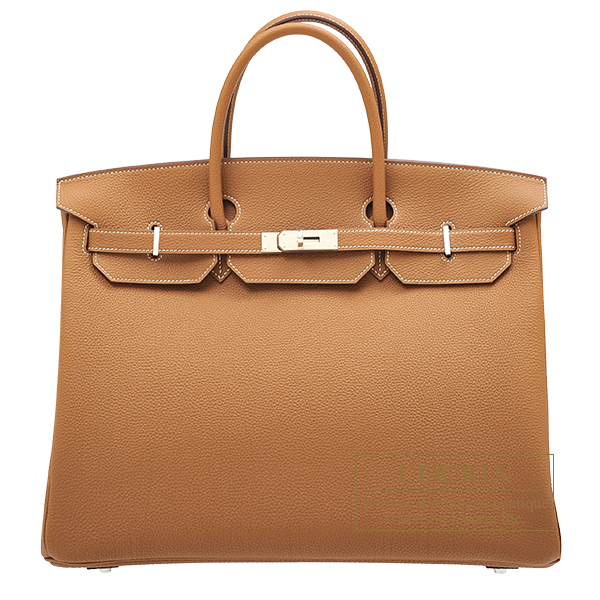 Hermes　Birkin bag 40　Gold　Togo leather　Silver hardware