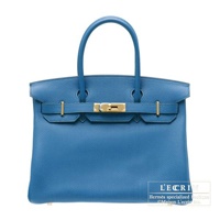 Hermes　Birkin bag 30　Mykonos　Togo leather　Gold hardware