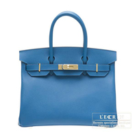 Hermes　Birkin bag 30　Mykonos　Epsom leather　Gold hardware