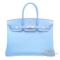 Hermes　Candy　Birkin bag 35　Celeste　Epsom leather　Silver hardware