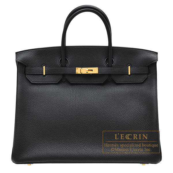 Hermes　Birkin bag 40　Black　Togo leather　Gold hardware