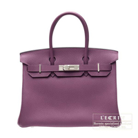 Hermes　Birkin bag 30　Cassis　Fjord leather　Silver hardware