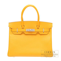 Hermes　Birkin bag 30　Jaune d'or　Epsom leather　Silver hardware