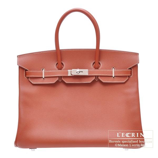 Hermes Candy Birkin bag 35 Brique Epsom leather Silver hardware