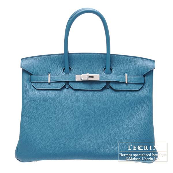 Hermes Birkin bag 35 Cobalt Togo leather Silver hardware | L&#39;ecrin Boutique Singapore