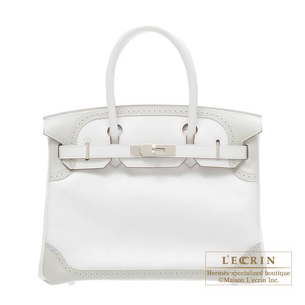 Hermès Birkin 30 White Clemence with Gold Hardware